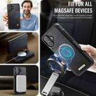 For iPhone 16 CaseMe C49 MagSafe RFID Blocking Detachable Wallet Leather Phone Case(Black) - 5