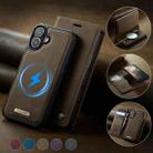 For iPhone 16 CaseMe C49 MagSafe RFID Blocking Detachable Wallet Leather Phone Case(Coffee) - 3