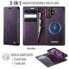 For iPhone 16 CaseMe C49 MagSafe RFID Blocking Detachable Wallet Leather Phone Case(Purple) - 2