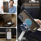 For iPhone 16 Plus CaseMe C49 MagSafe RFID Blocking Detachable Wallet Leather Phone Case(Coffee) - 5