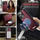 For iPhone 16 Pro CaseMe C49 MagSafe RFID Blocking Detachable Wallet Leather Phone Case(Red) - 5