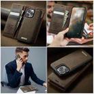 For iPhone 16 Pro CaseMe C49 MagSafe RFID Blocking Detachable Wallet Leather Phone Case(Coffee) - 4