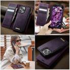 For iPhone 16 Pro CaseMe C49 MagSafe RFID Blocking Detachable Wallet Leather Phone Case(Purple) - 4