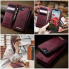 For iPhone 16e CaseMe C49 MagSafe RFID Blocking Detachable Wallet Leather Phone Case(Red) - 4