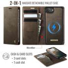 For iPhone 16e CaseMe C49 MagSafe RFID Blocking Detachable Wallet Leather Phone Case(Coffee) - 2