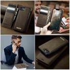 For iPhone 16e CaseMe C49 MagSafe RFID Blocking Detachable Wallet Leather Phone Case(Coffee) - 4