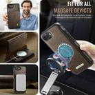 For iPhone 16e CaseMe C49 MagSafe RFID Blocking Detachable Wallet Leather Phone Case(Coffee) - 5