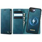 For iPhone 16e CaseMe C49 MagSafe RFID Blocking Detachable Wallet Leather Phone Case(Green) - 1