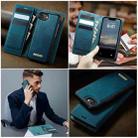 For iPhone 16e CaseMe C49 MagSafe RFID Blocking Detachable Wallet Leather Phone Case(Green) - 4