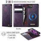 For iPhone 16e CaseMe C49 MagSafe RFID Blocking Detachable Wallet Leather Phone Case(Purple) - 2