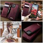 For iPhone 15 CaseMe C49 MagSafe RFID Blocking Detachable Wallet Leather Phone Case(Red) - 4