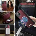 For iPhone 15 CaseMe C49 MagSafe RFID Blocking Detachable Wallet Leather Phone Case(Red) - 5