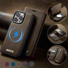 For iPhone 15 Pro Max CaseMe C49 MagSafe RFID Blocking Detachable Wallet Leather Phone Case(Coffee) - 3