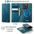For iPhone 15 Pro Max CaseMe C49 MagSafe RFID Blocking Detachable Wallet Leather Phone Case(Green) - 2