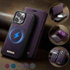 For iPhone 15 Pro Max CaseMe C49 MagSafe RFID Blocking Detachable Wallet Leather Phone Case(Purple) - 3