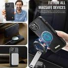For iPhone 13 CaseMe C49 MagSafe RFID Blocking Detachable Wallet Leather Phone Case(Black) - 5