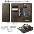 For iPhone 13 CaseMe C49 MagSafe RFID Blocking Detachable Wallet Leather Phone Case(Coffee) - 2