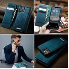 For iPhone 13 CaseMe C49 MagSafe RFID Blocking Detachable Wallet Leather Phone Case(Green) - 4