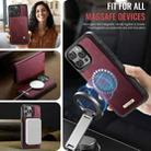 For iPhone 12 / 12 Pro CaseMe C49 MagSafe RFID Blocking Detachable Wallet Leather Phone Case(Red) - 5
