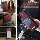For iPhone 11 CaseMe C49 MagSafe RFID Blocking Detachable Wallet Leather Phone Case(Red) - 5