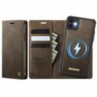 For iPhone 11 CaseMe C49 MagSafe RFID Blocking Detachable Wallet Leather Phone Case(Coffee) - 1
