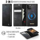 For iPhone 11 Pro Max CaseMe C49 MagSafe RFID Blocking Detachable Wallet Leather Phone Case(Black) - 2