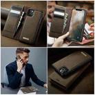For iPhone 11 Pro Max CaseMe C49 MagSafe RFID Blocking Detachable Wallet Leather Phone Case(Coffee) - 4