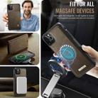 For iPhone 11 Pro Max CaseMe C49 MagSafe RFID Blocking Detachable Wallet Leather Phone Case(Coffee) - 5