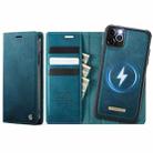 For iPhone 11 Pro Max CaseMe C49 MagSafe RFID Blocking Detachable Wallet Leather Phone Case(Green) - 1