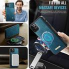 For iPhone 11 Pro Max CaseMe C49 MagSafe RFID Blocking Detachable Wallet Leather Phone Case(Green) - 5