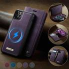For iPhone 11 Pro Max CaseMe C49 MagSafe RFID Blocking Detachable Wallet Leather Phone Case(Purple) - 3