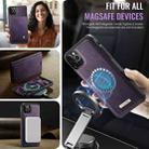For iPhone 11 Pro Max CaseMe C49 MagSafe RFID Blocking Detachable Wallet Leather Phone Case(Purple) - 5