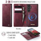For Samsung Galaxy A16 5G CaseMe C49 Magnetic RFID Blocking Detachable Wallet Leather Phone Case(Red) - 2