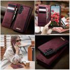 For Samsung Galaxy A13 / A04s CaseMe C49 Magnetic RFID Blocking Detachable Wallet Leather Phone Case(Red) - 4