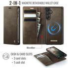 For Samsung Galaxy A13 / A04s CaseMe C49 Magnetic RFID Blocking Detachable Wallet Leather Phone Case(Coffee) - 2