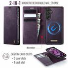For Samsung Galaxy A13 / A04s CaseMe C49 Magnetic RFID Blocking Detachable Wallet Leather Phone Case(Purple) - 2