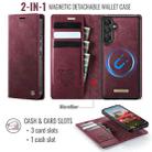 For Samsung Galaxy A14 5G / M44 CaseMe C49 Magnetic RFID Blocking Detachable Wallet Leather Phone Case(Red) - 2