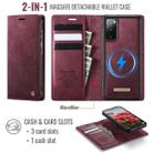 For Samsung Galaxy A15 CaseMe C49 Magnetic RFID Blocking Detachable Wallet Leather Phone Case(Red) - 2