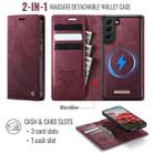 For Samsung Galaxy A54 5G CaseMe C49 Magnetic RFID Blocking Detachable Wallet Leather Phone Case(Red) - 2