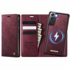For Samsung Galaxy A55 / A35 5G CaseMe C49 Magnetic RFID Blocking Detachable Wallet Leather Phone Case(Red) - 1