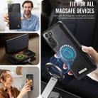 For Samsung Galaxy S21 FE 5G CaseMe C49 Magnetic RFID Blocking Detachable Wallet Leather Phone Case(Black) - 5