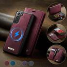 For Samsung Galaxy S21 5G CaseMe C49 Magnetic RFID Blocking Detachable Wallet Leather Phone Case(Red) - 3