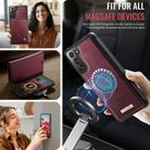 For Samsung Galaxy S21 5G CaseMe C49 Magnetic RFID Blocking Detachable Wallet Leather Phone Case(Red) - 5