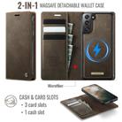 For Samsung Galaxy S21 5G CaseMe C49 Magnetic RFID Blocking Detachable Wallet Leather Phone Case(Coffee) - 2