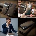 For Samsung Galaxy S21 5G CaseMe C49 Magnetic RFID Blocking Detachable Wallet Leather Phone Case(Coffee) - 4