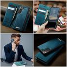 For Samsung Galaxy S21 5G CaseMe C49 Magnetic RFID Blocking Detachable Wallet Leather Phone Case(Green) - 4
