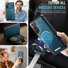 For Samsung Galaxy S21 5G CaseMe C49 Magnetic RFID Blocking Detachable Wallet Leather Phone Case(Green) - 5