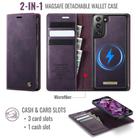For Samsung Galaxy S21 5G CaseMe C49 Magnetic RFID Blocking Detachable Wallet Leather Phone Case(Purple) - 2