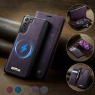 For Samsung Galaxy S21 5G CaseMe C49 Magnetic RFID Blocking Detachable Wallet Leather Phone Case(Purple) - 3