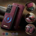 For Samsung Galaxy S21 Ultra 5G CaseMe C49 Magnetic RFID Blocking Detachable Wallet Leather Phone Case(Red) - 3